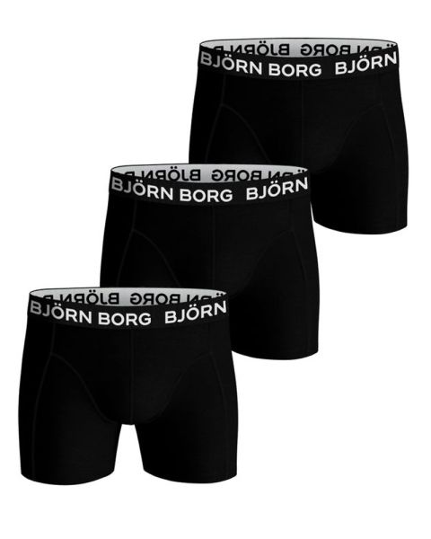 Björn Borg Cotton Stretch Shorts 3-Pack Sort Str. M