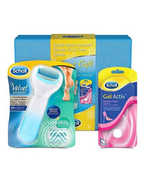 Scholl Velvet Smooth + GelActiv Extreme Heels Insole (Blue)