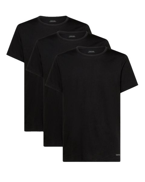Calvin Klein Classic Fit Crew Neck T-shirt 3-Pack Sort Str. L