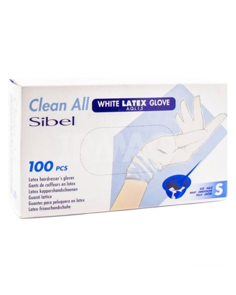 Sibel Hvide Latex Handsker Small Ref. 093200154